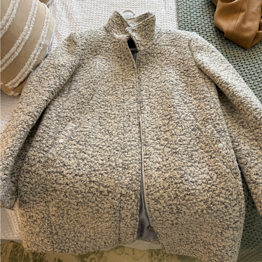 Women's Gray Textured Coat
